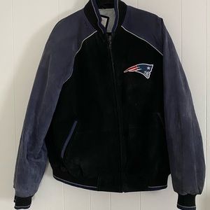 men’s NFL patriots suede jacket XL used